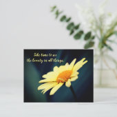 Daisy Inspirerend Appreciate Beauty Briefkaart (Staand voorkant)