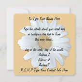 Daisy Invitalized Daisy RSVP-kaart Kaart (Achterkant)