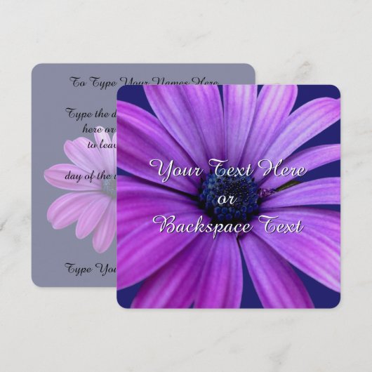 Daisy Invitalized Daisy RSVP-kaart Kaart (Voorkant / Achterkant)