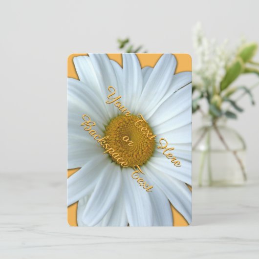 Daisy Invitalized Daisy RSVP-kaart Kaart (Staand voorkant)