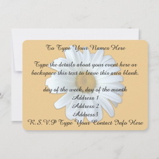 Daisy Invitalized Daisy RSVP-kaart Kaart (Achterkant)