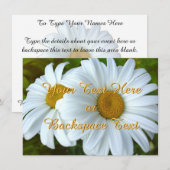 Daisy Invitalized Daisy RSVP-kaart Kaart (Voorkant / Achterkant)