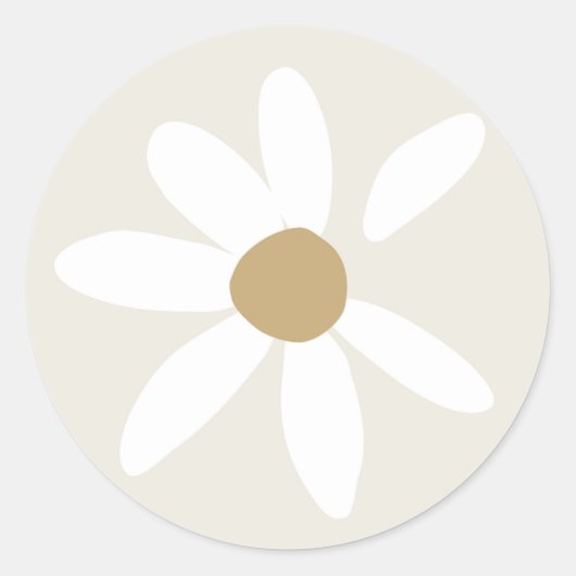 Daisy Invitation Envelope Seal Sticker (Voorkant)