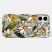 Daisy iPhone Hoesje Gebrandschilderd Warm Bloemmot (Achterkant (horizontaal))