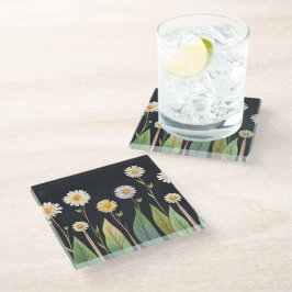 Daisy is in de nacht glazen onderzetter