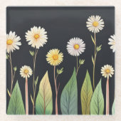 Daisy is in de nacht glazen onderzetter (Voorkant)