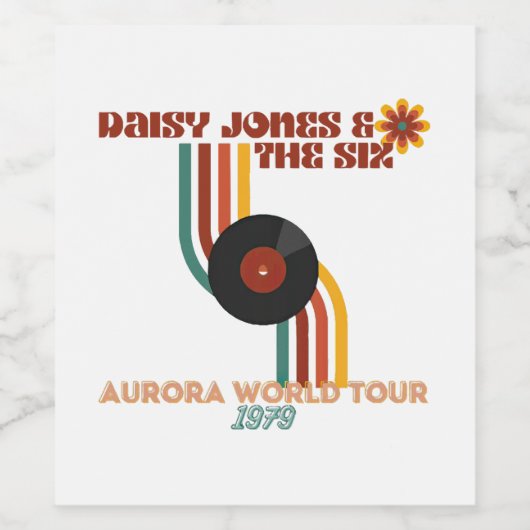 Daisy Jones de zes Wijn Etiket (Enkel label)