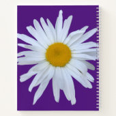 Daisy Journal Paarse Wit Script Spiraalvormig Noti Notitieboek (Achterkant)
