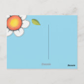 Daisy Joy Blue Hallo Briefkaart (Achterkant)