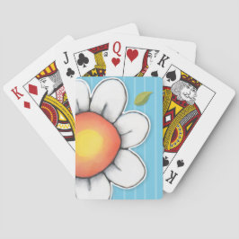 Daisy Joy Blue stripes Bicycle® speelkaarten