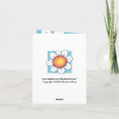 Daisy Joy blue stripes Dank u wel Note Card Bedankkaart (Achterkant)