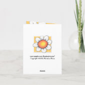 Daisy Joy geel Bedankt Opmerking Kaart (Achterkant)