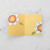 Daisy Joy geel Bedankt Opmerking Kaart (Binnen)