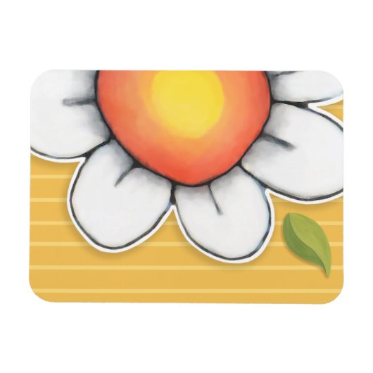 Daisy Joy geel Premium magneet (Horizontaal)
