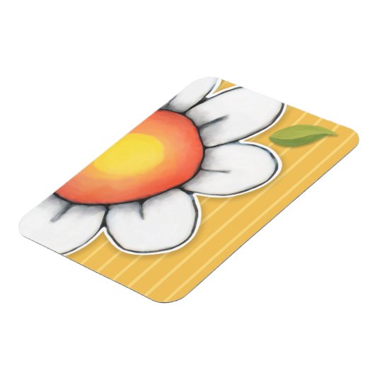 Daisy Joy geel Premium magneet (Linkerzijde)