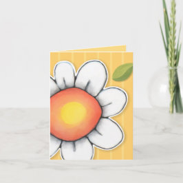 Daisy Joy gele strepen Opmerking Kaart