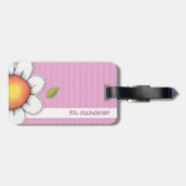 Daisy Joy roze Bagagelabel (Achterkant horizontaal)