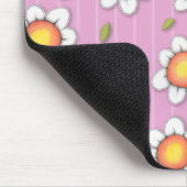 Daisy Joy roze Daisies Mousepad Muismat (Hoek)