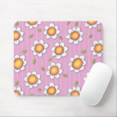 Daisy Joy roze Daisies Mousepad Muismat (Met muis)