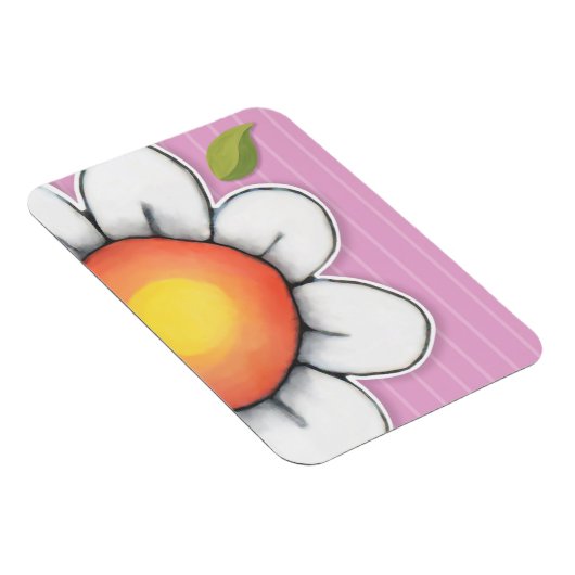 Daisy Joy roze Premium magneet (Rechterzijde)