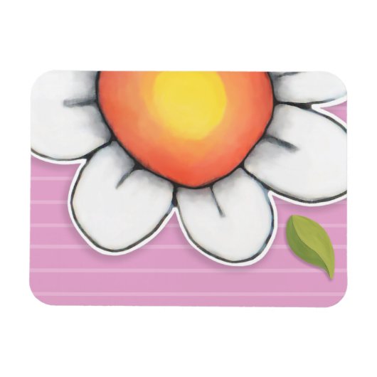 Daisy Joy roze Premium magneet (Horizontaal)