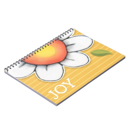 Daisy Joy yellow notebook Notitieboek (Linkerzijde)