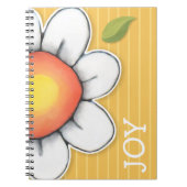 Daisy Joy yellow notebook Notitieboek (Voorkant)