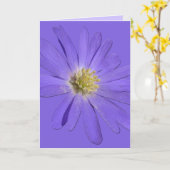 Daisy Kaart Blue Flowers Wenskaart Blank (Gele Bloem)