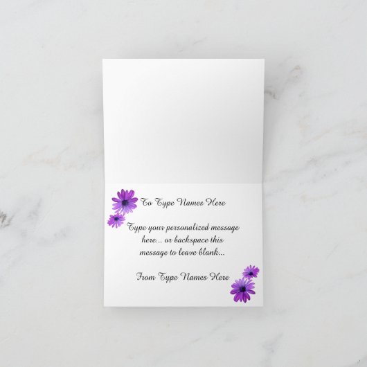 Daisy Kaart Roze bloemen Aangepaste Daisy Note Car (Binnen)