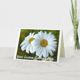 Daisy Kaart Wild Flowers Custom Wenskaarten