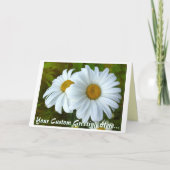 Daisy Kaart Wild Flowers Custom Wenskaarten (Voorkant)