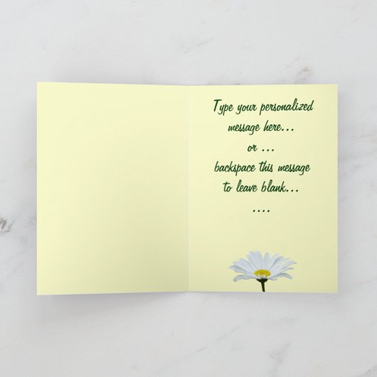 Daisy Kaart Wild Flowers Custom Wenskaarten (Binnen)