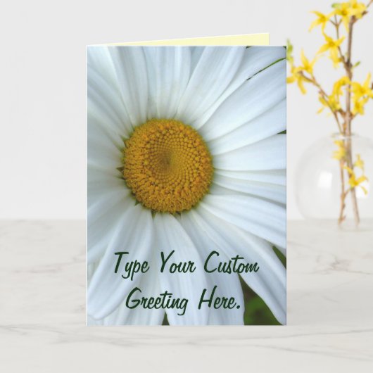 Daisy Kaart Wild Flowers Custom Wenskaarten (Gele Bloem)