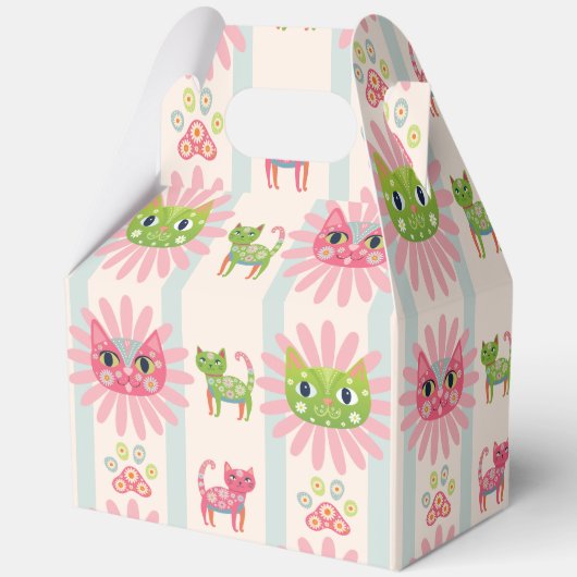 Daisy Kat Face Spint-fect Verjaardagsfeest Bedankdoosjes (Voorkant)