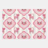 Daisy Kat Face Spint-fect Verjaardagsfeest Inpakpapier Vel (Voorkant)