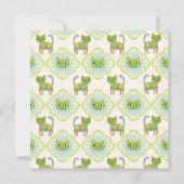 Daisy Kat Face Spint-fect Verjaardagsfeest Kaart (Achterkant)