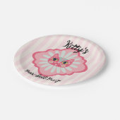 Daisy Kat Face Spint-fect Verjaardagsfeest Papieren Bordje (Gekanteld)
