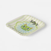 Daisy Kat Face Spint-fect Verjaardagsfeest Papieren Bordje (Gebogen)