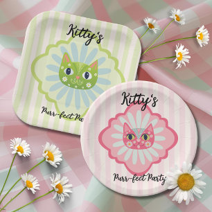Daisy Kat Face Spint-fect Verjaardagsfeest Papieren Bordje