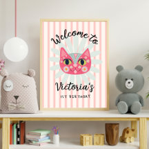 Daisy Kat Face Spint-fect Verjaardagsfeest