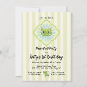 Daisy Kat Face Spint-fect verjaardagsfeestje Invit Kaart (Voorkant)