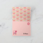 Daisy Kat Gezicht Spint-fect Verjaardag Dank u opm Kaart (Binnen)