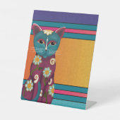 Daisy Kat Reclamebord Met Voetstuk (Voorkant)