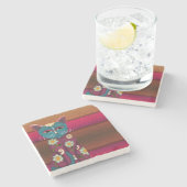 Daisy Kat Stenen Onderzetter (Zijkant)