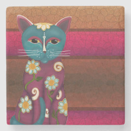 Daisy Kat Stenen Onderzetter