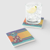 Daisy Kat Stenen Onderzetter (Zijkant)