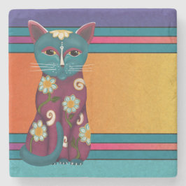 Daisy Kat Stenen Onderzetter