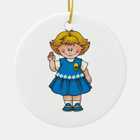 Daisy Keramisch Ornament (Voorkant)