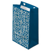  Daisy Kettingen op Blauw, Custom Gift Bag Klein Cadeauzakje (Voorkant Gekanteld)