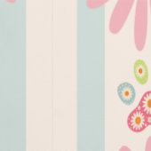 Daisy Kitty Cat gezichten blauw gestreept behang (Zoom)